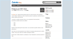 Desktop Screenshot of blog.ceknito.sk